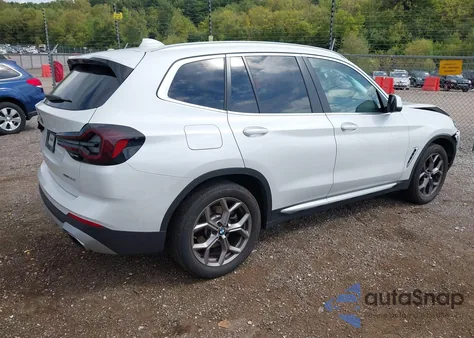 2022 BMW X3 xDrive30I из США, поврежденный, VIN 5UX53DP00N9N11834